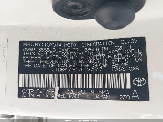 Toyota Corolla Le