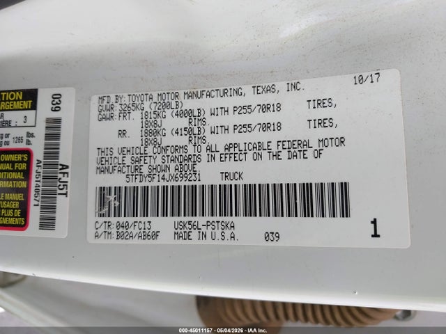 Toyota Tundra Sr5 5.7l V8