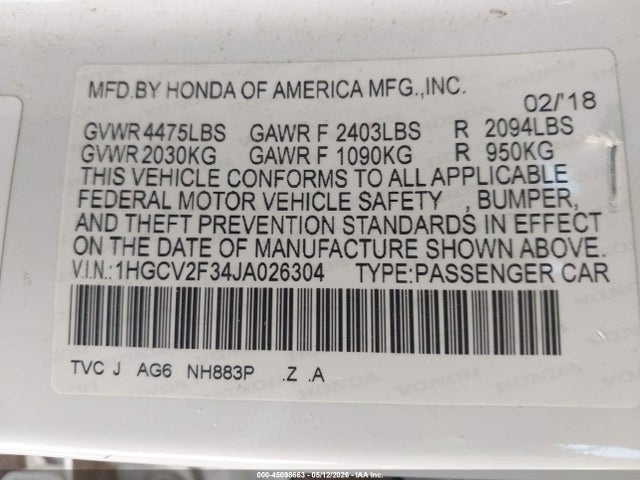Honda Accord Sport 2.0t