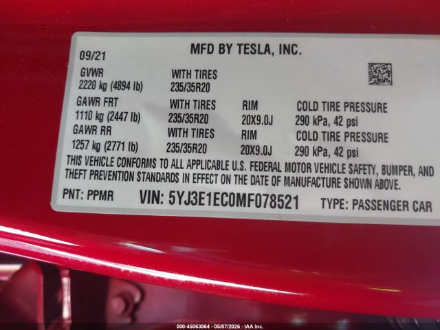 Tesla Model 3 Performance Dual Motor All-wheel Drive