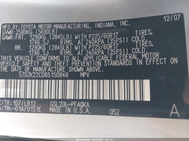 Toyota Sienna Limited