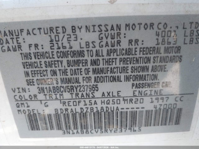 Nissan Sentra Sv Xtronic Cvt