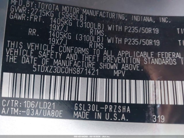 Toyota Sienna Se 8 Passenger