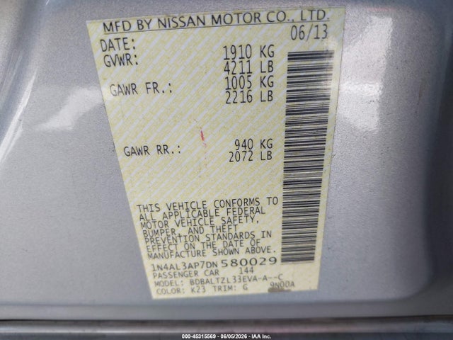 Nissan Altima 2.5 Sv