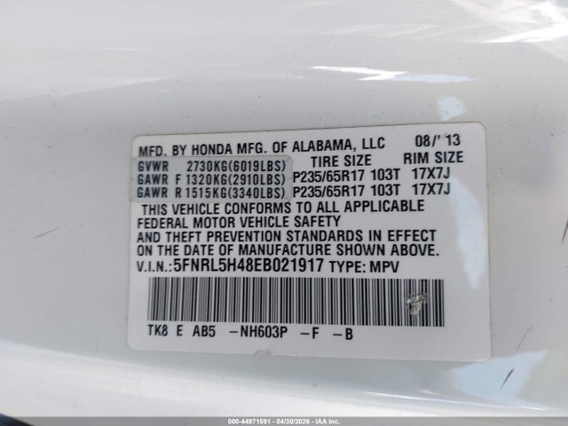 Honda Odyssey Ex