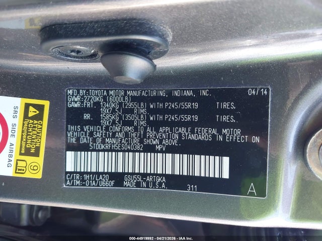 Toyota Highlander Limited Platinum V6