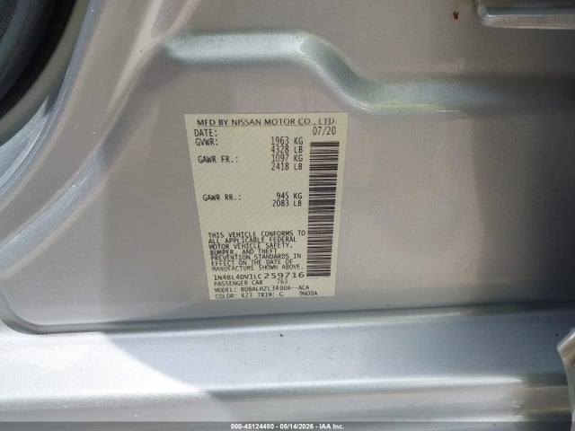 Nissan Altima Sv Fwd