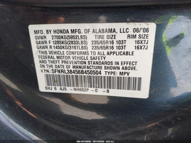 Honda Odyssey Ex