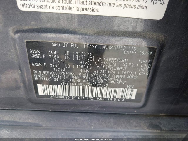 Subaru Outback 3.6r Limited