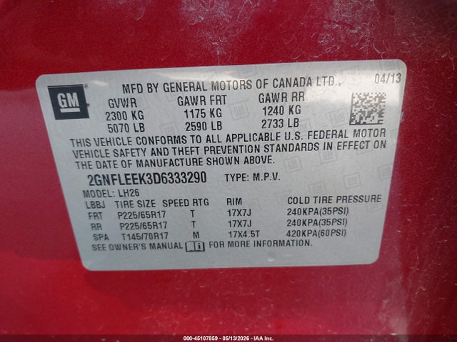 Chevrolet Equinox 1lt