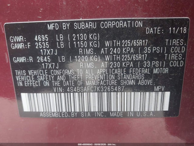 Subaru Outback 2.5i Premium