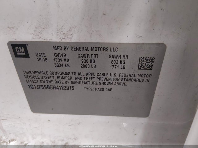 Chevrolet Sonic Premier Auto