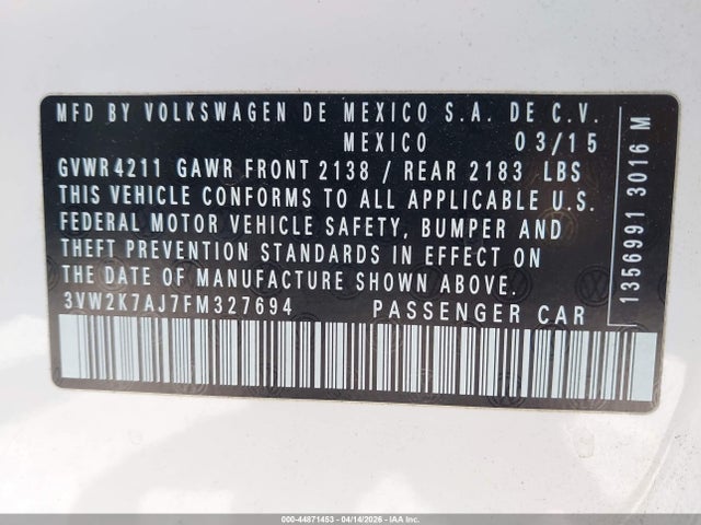 Volkswagen Jetta 2.0l S