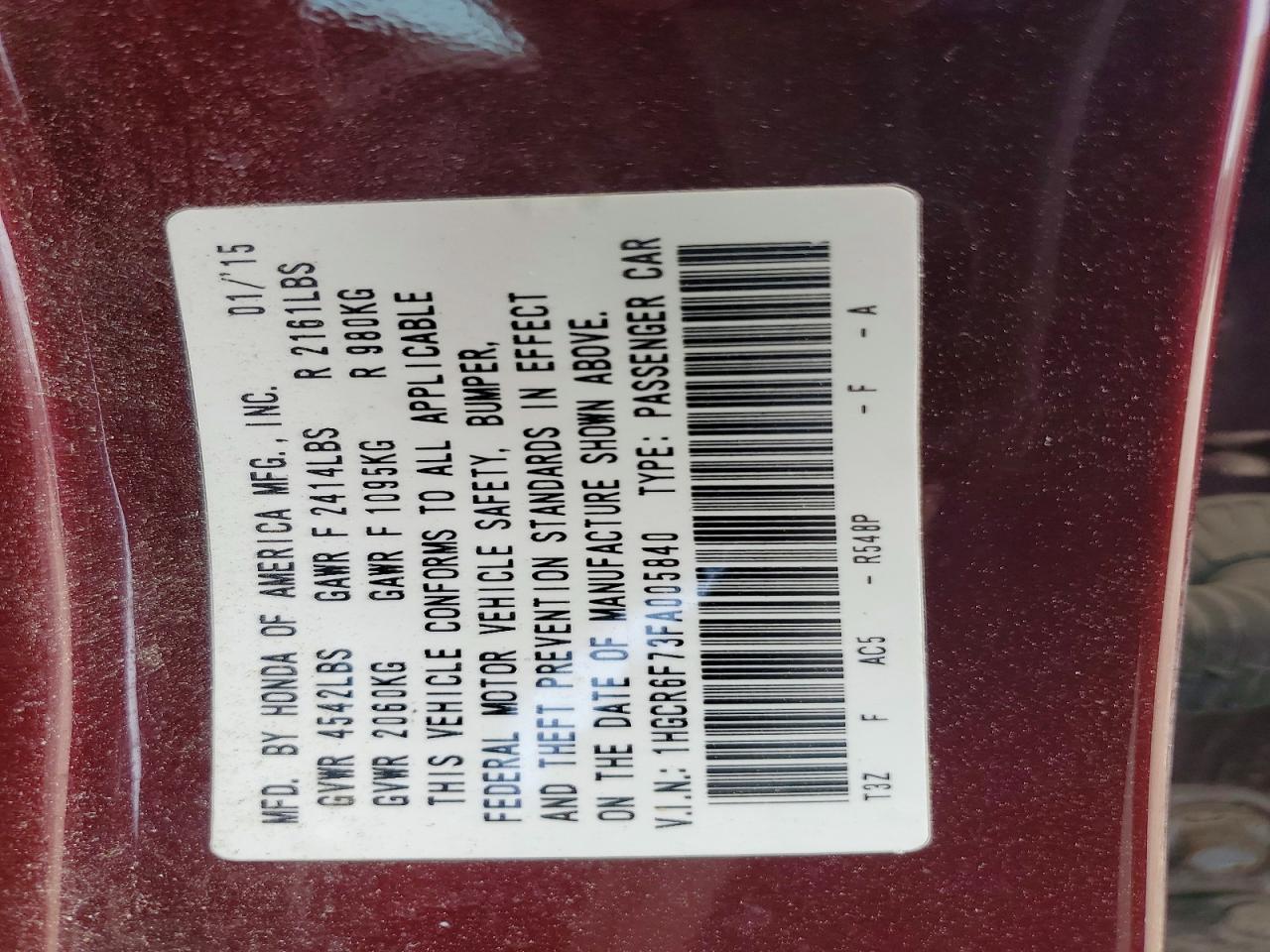 Honda Accord Touring Hybrid