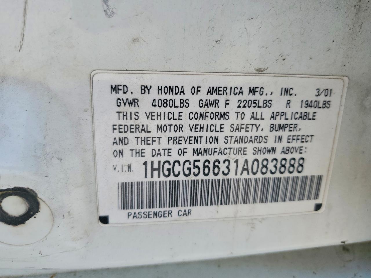 Honda Accord Ex
