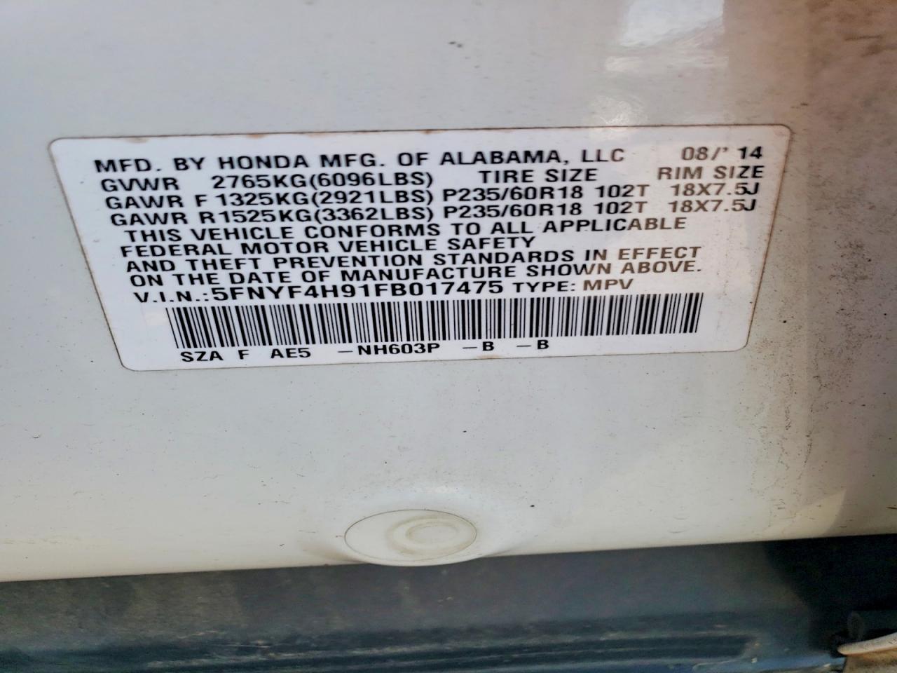 Honda Pilot Touring