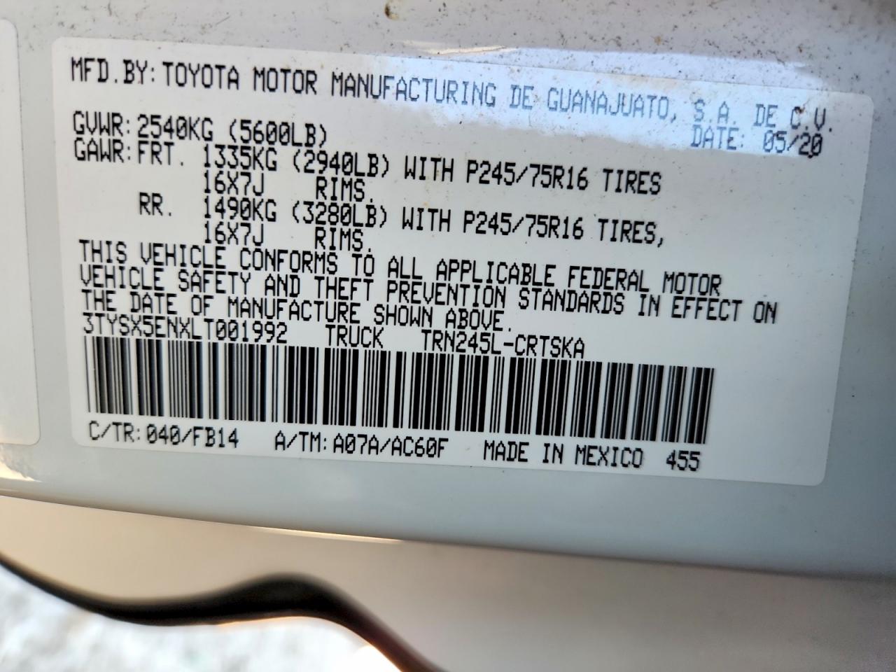 Toyota Tacoma Sr