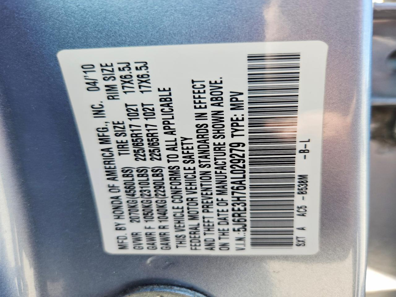 Honda Crv Exl
