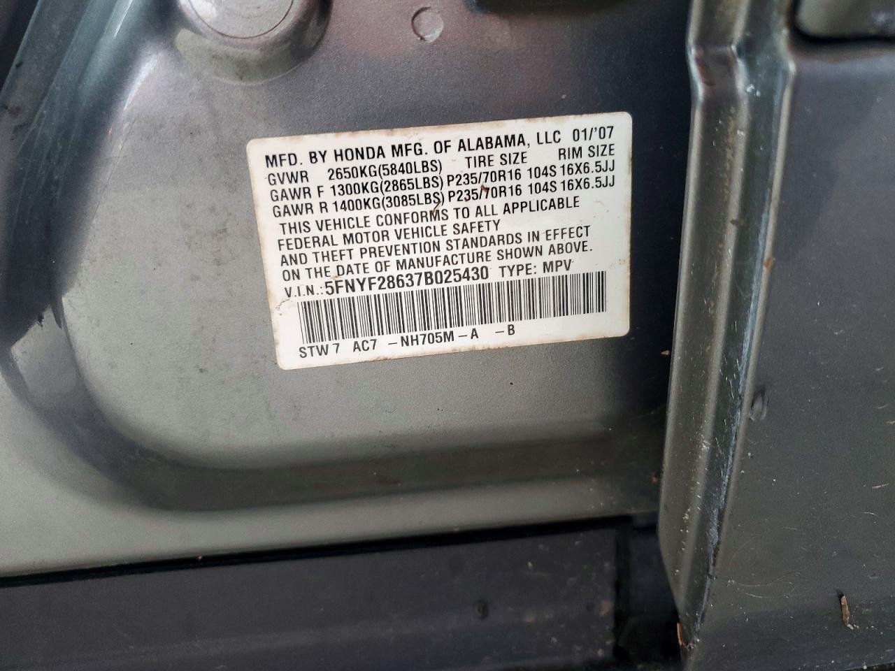 Honda Pilot Exl