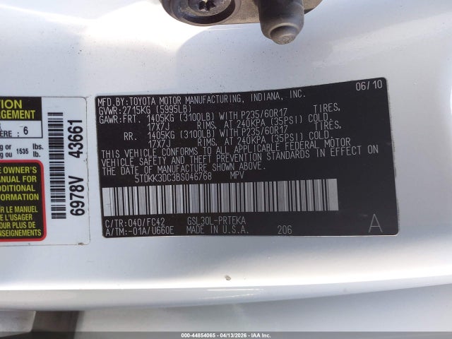 Toyota Sienna Le V6