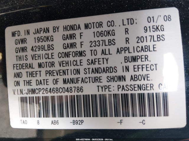 Honda Accord 2.4 Lx-p