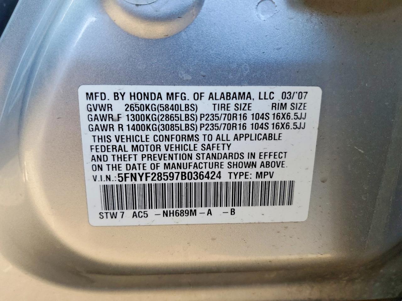 Honda Pilot Exl
