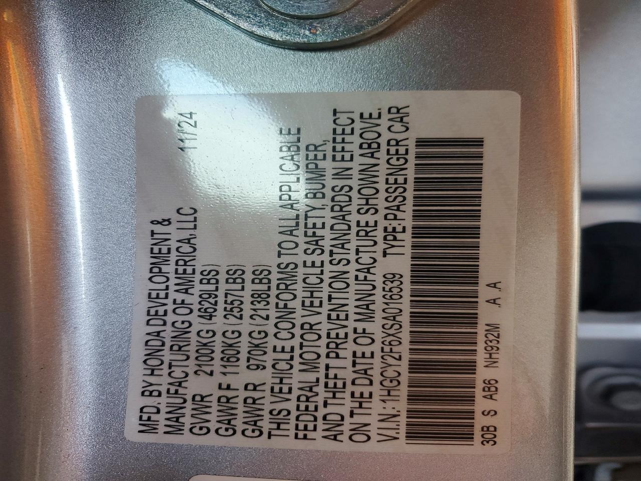 Honda Accord Hybrid Exl