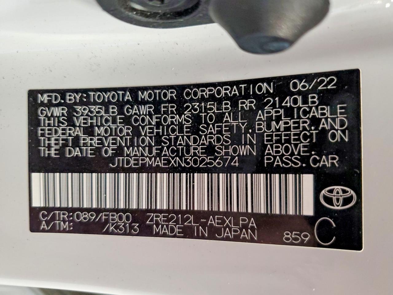 Toyota Corolla Le