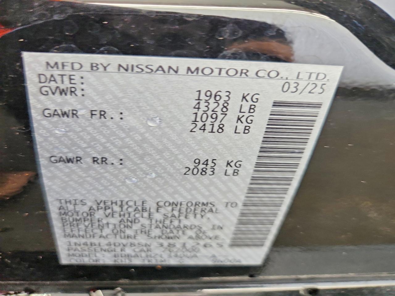 Nissan Altima Sv
