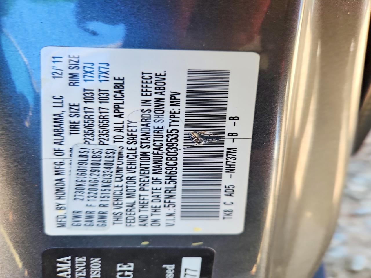 Honda Odyssey Exl