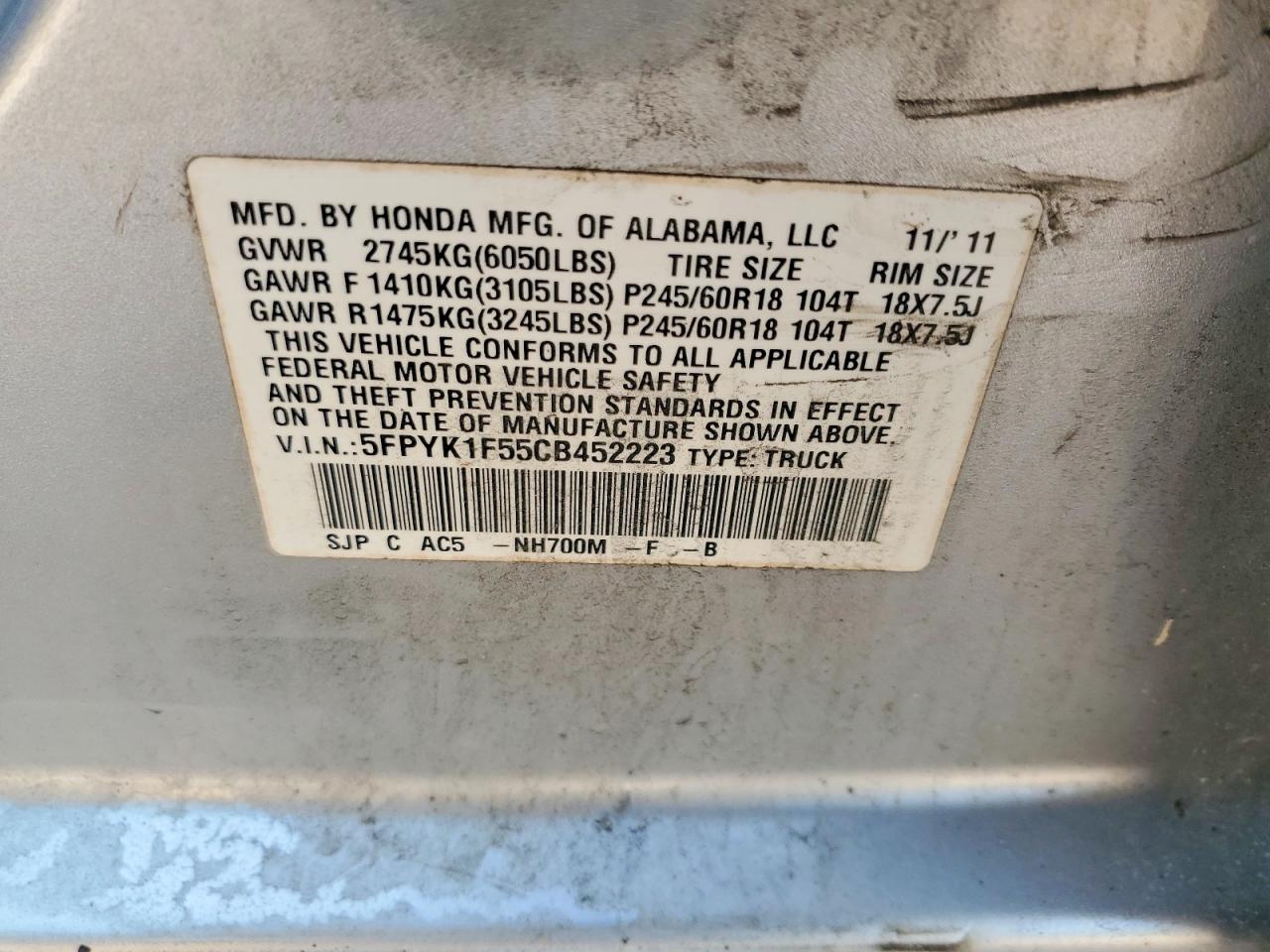 Honda Ridgeline Rtl