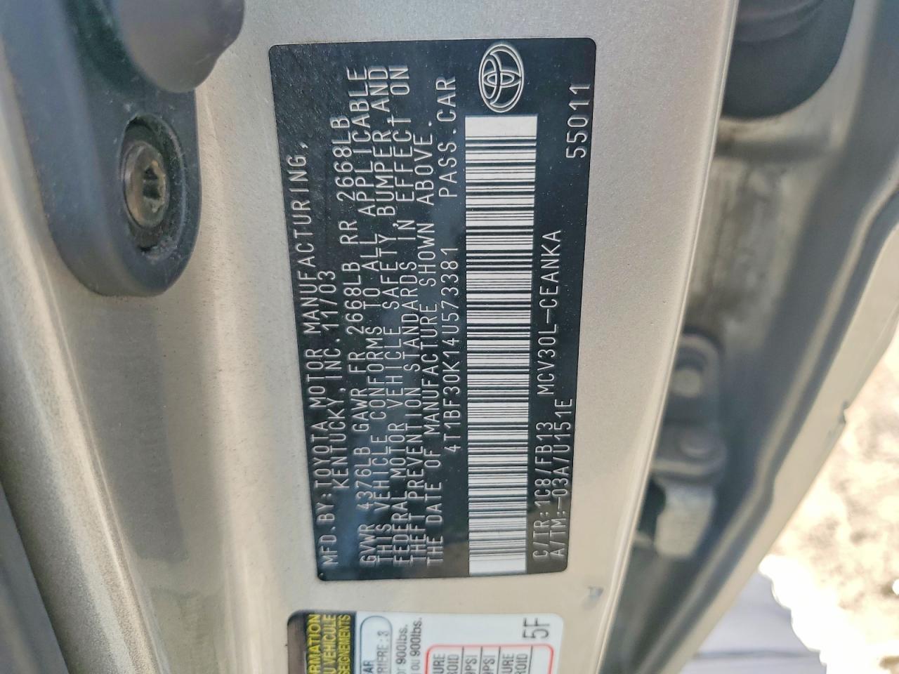 Toyota Camry Le V6
