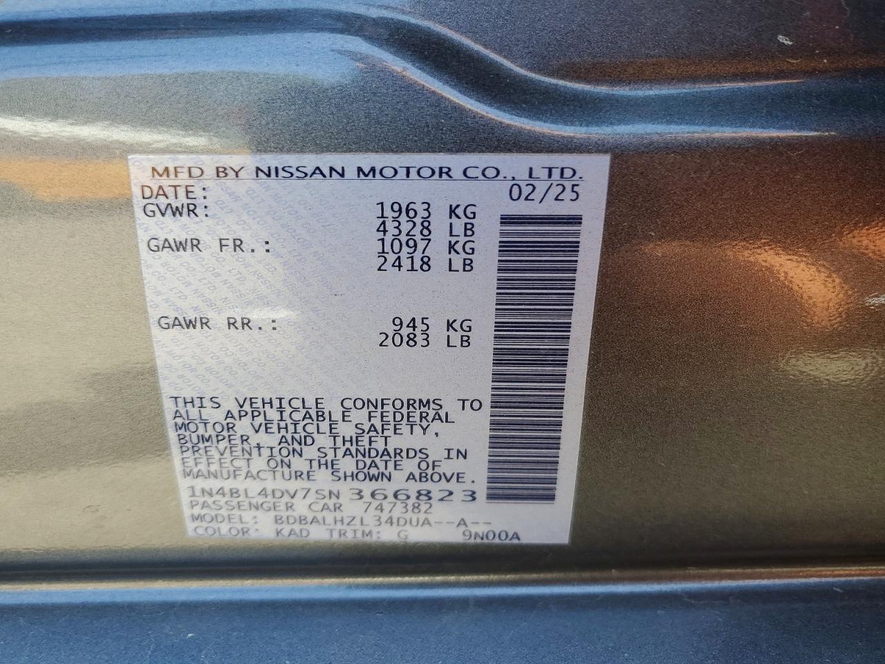Nissan Altima Sv