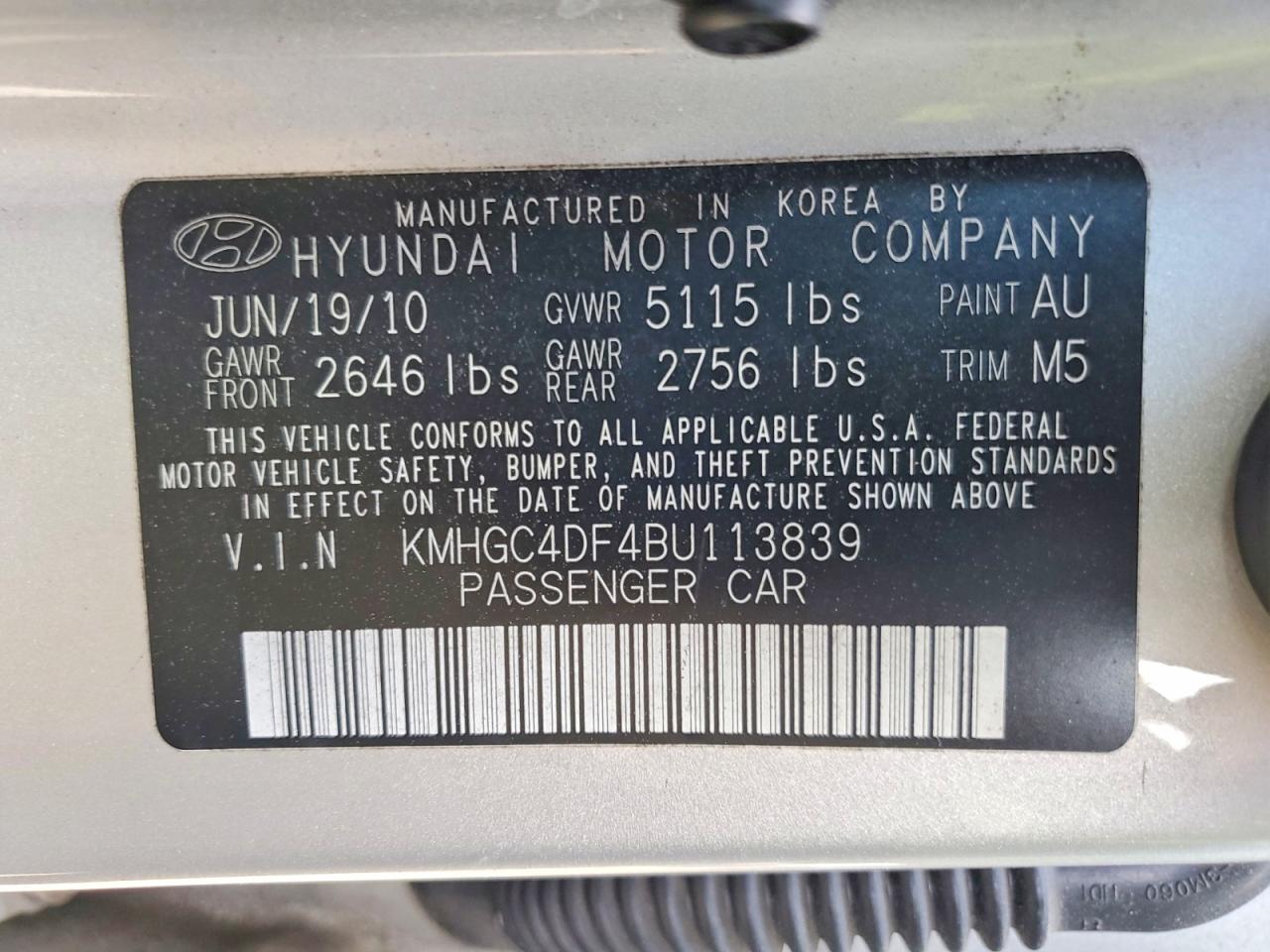 Hyundai Genesis 4.6l