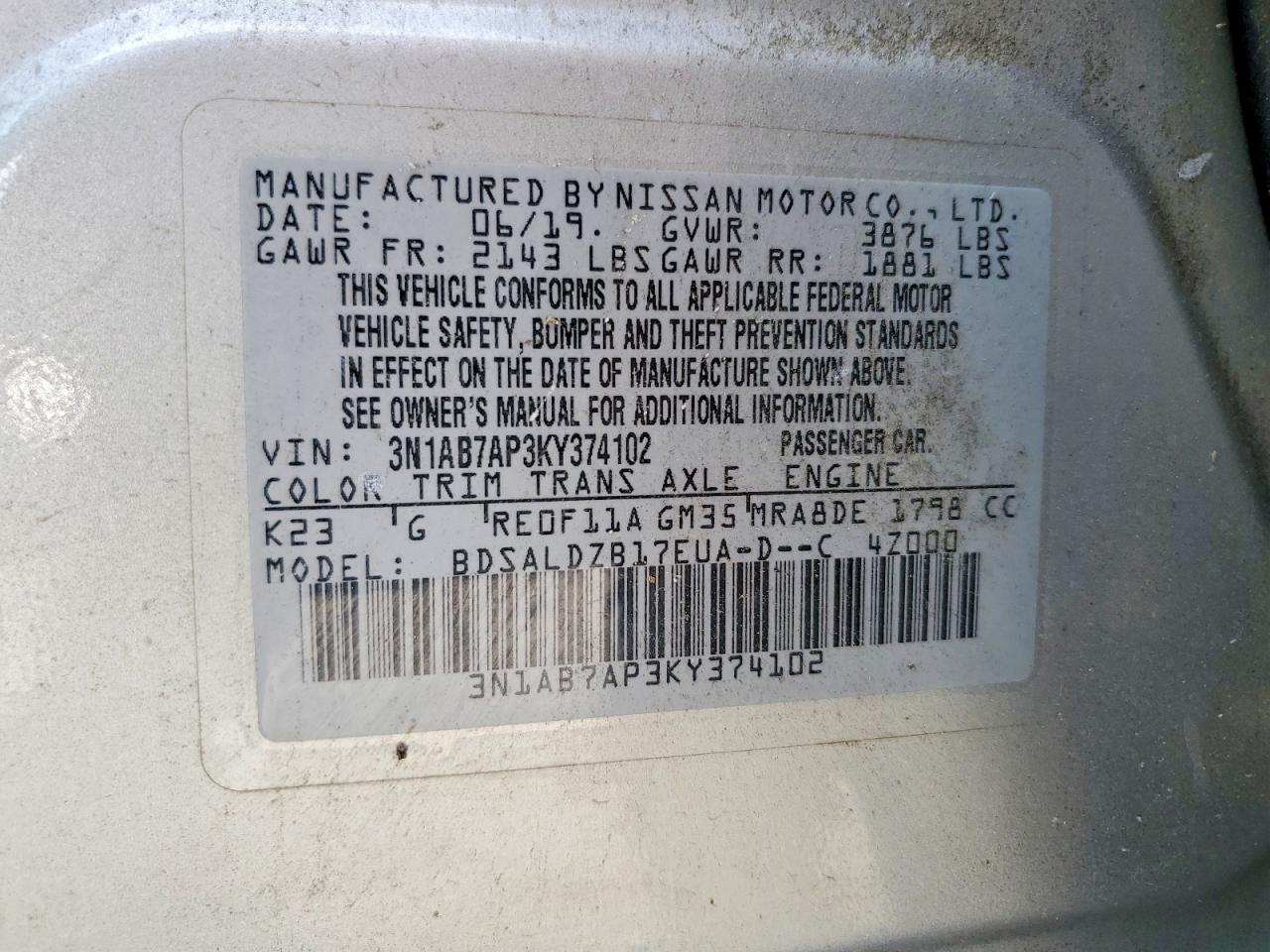 Nissan Sentra Sv