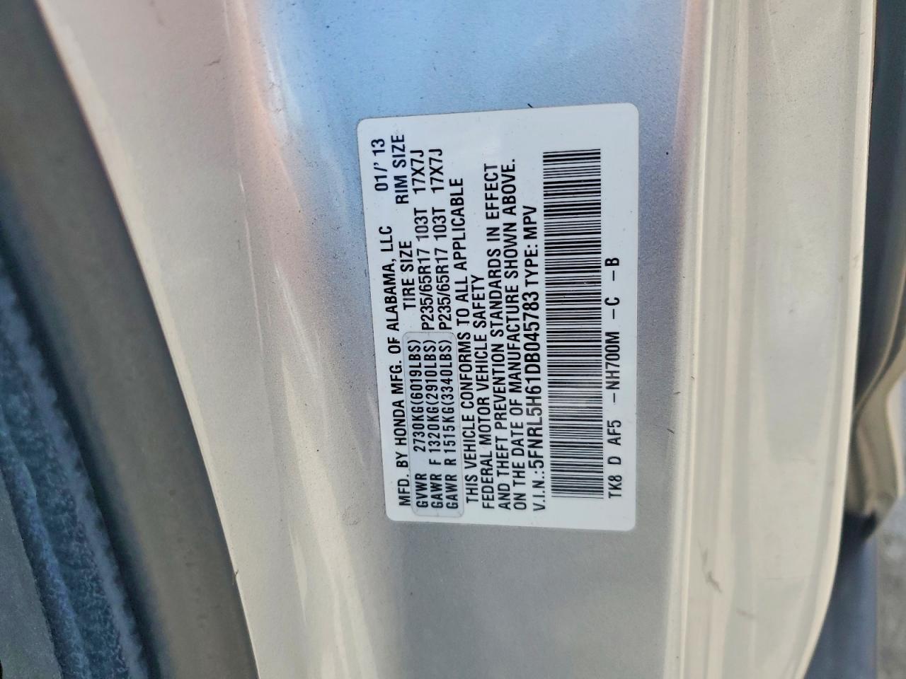 Honda Odyssey Exl