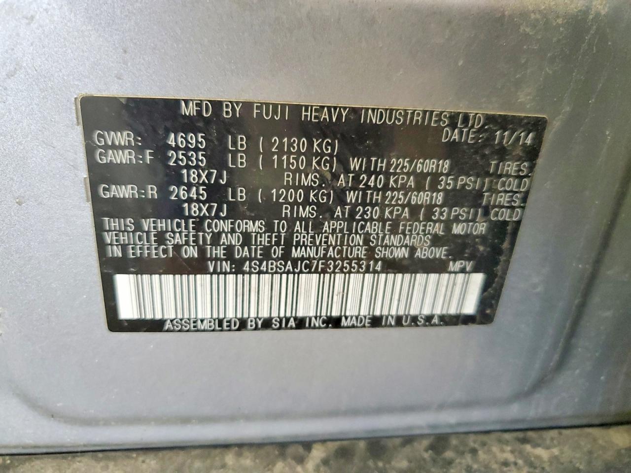 Subaru Outback 2.5i Limited