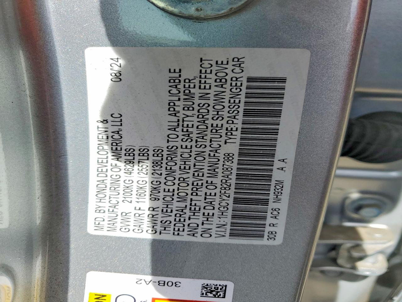 Honda Accord Touring Hybrid