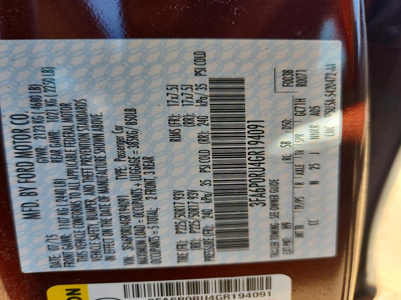Ford Fusion Titanium Hev