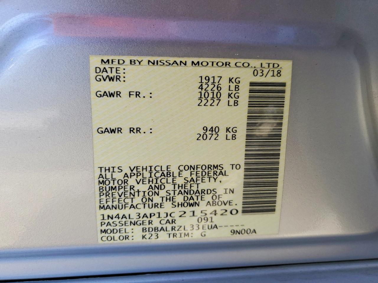 Nissan Altima 2.5 Sl