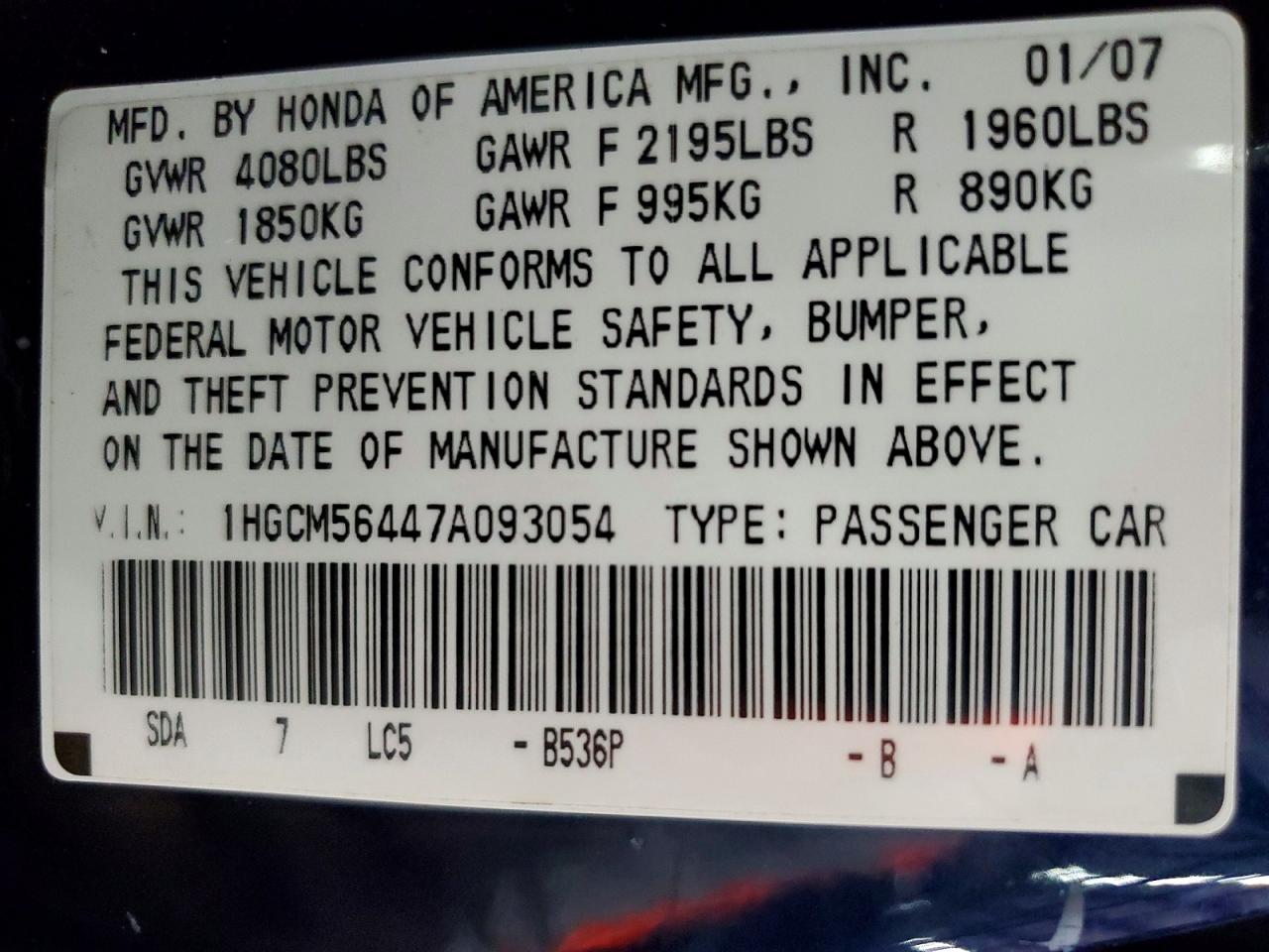 Honda Accord Lx