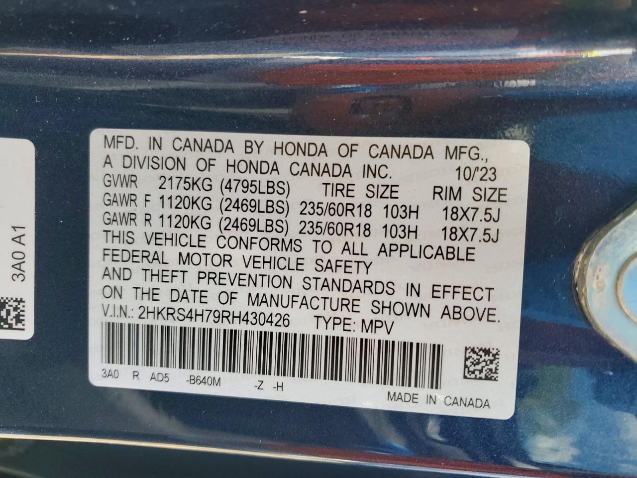 Honda Crv Exl