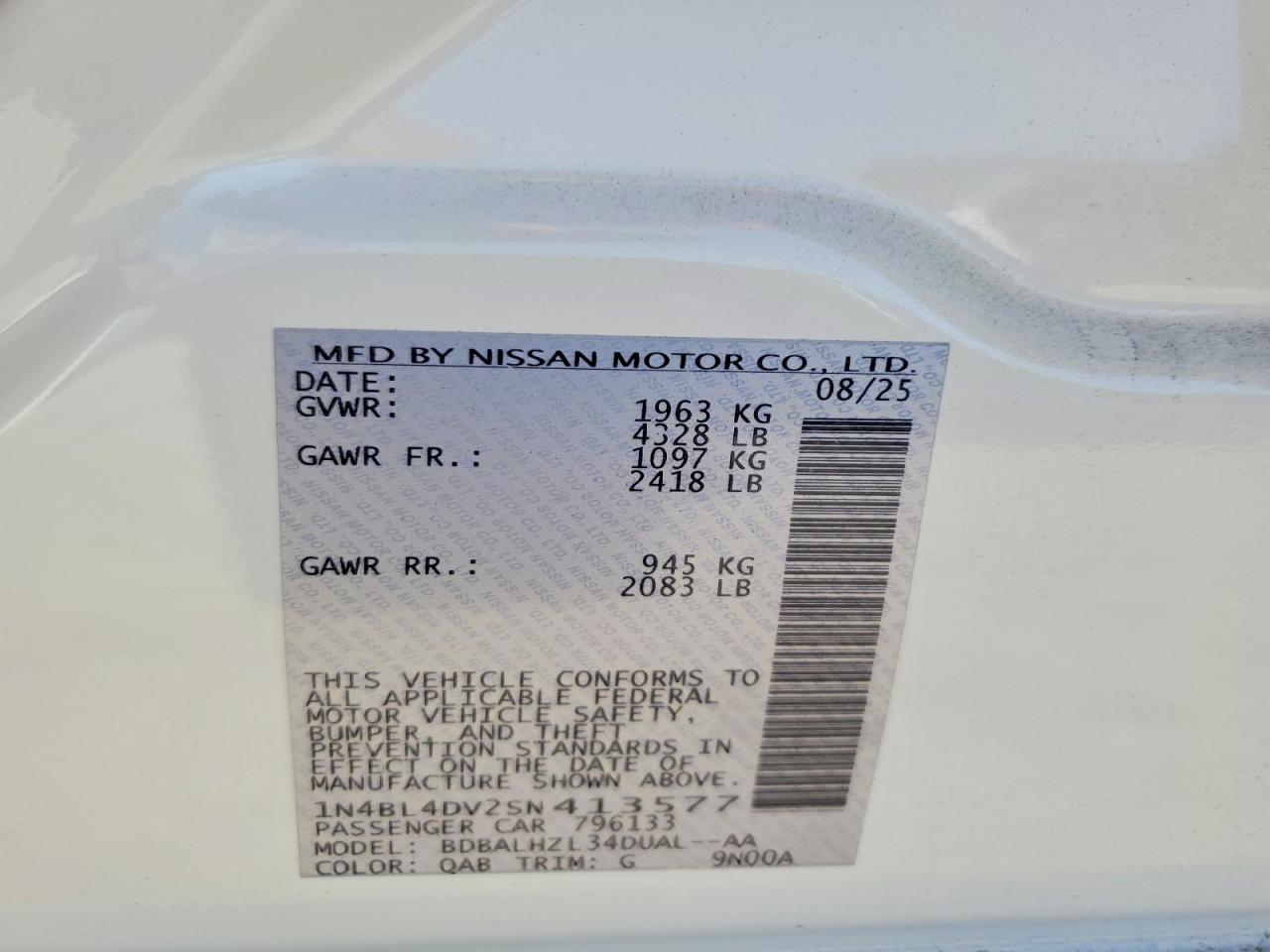 Nissan Altima Sv
