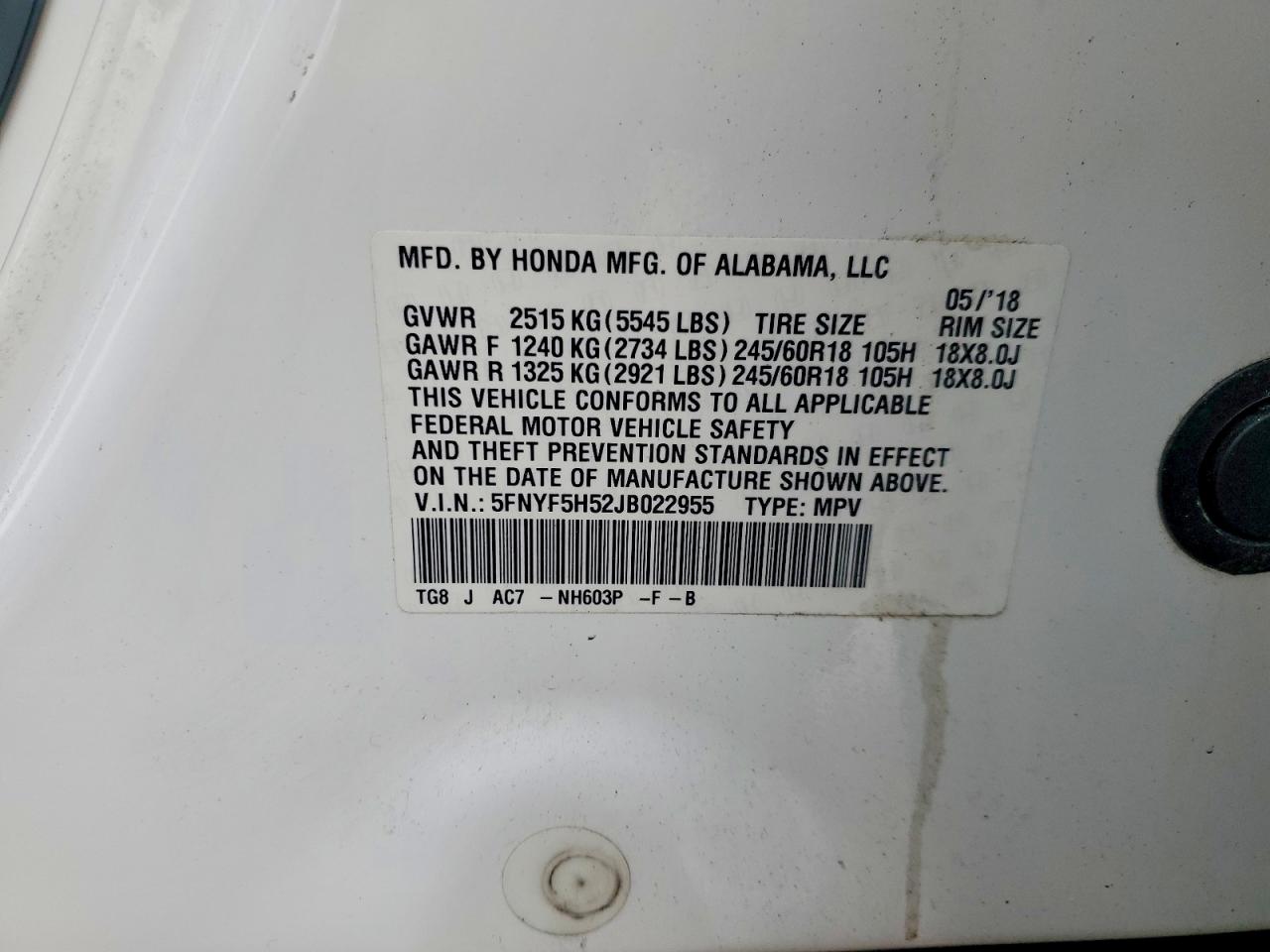 Honda Pilot Exl