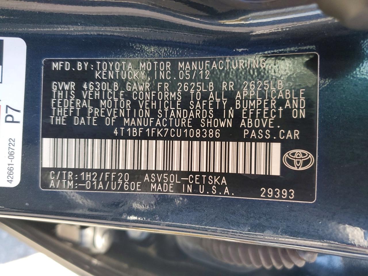 Toyota Camry Se