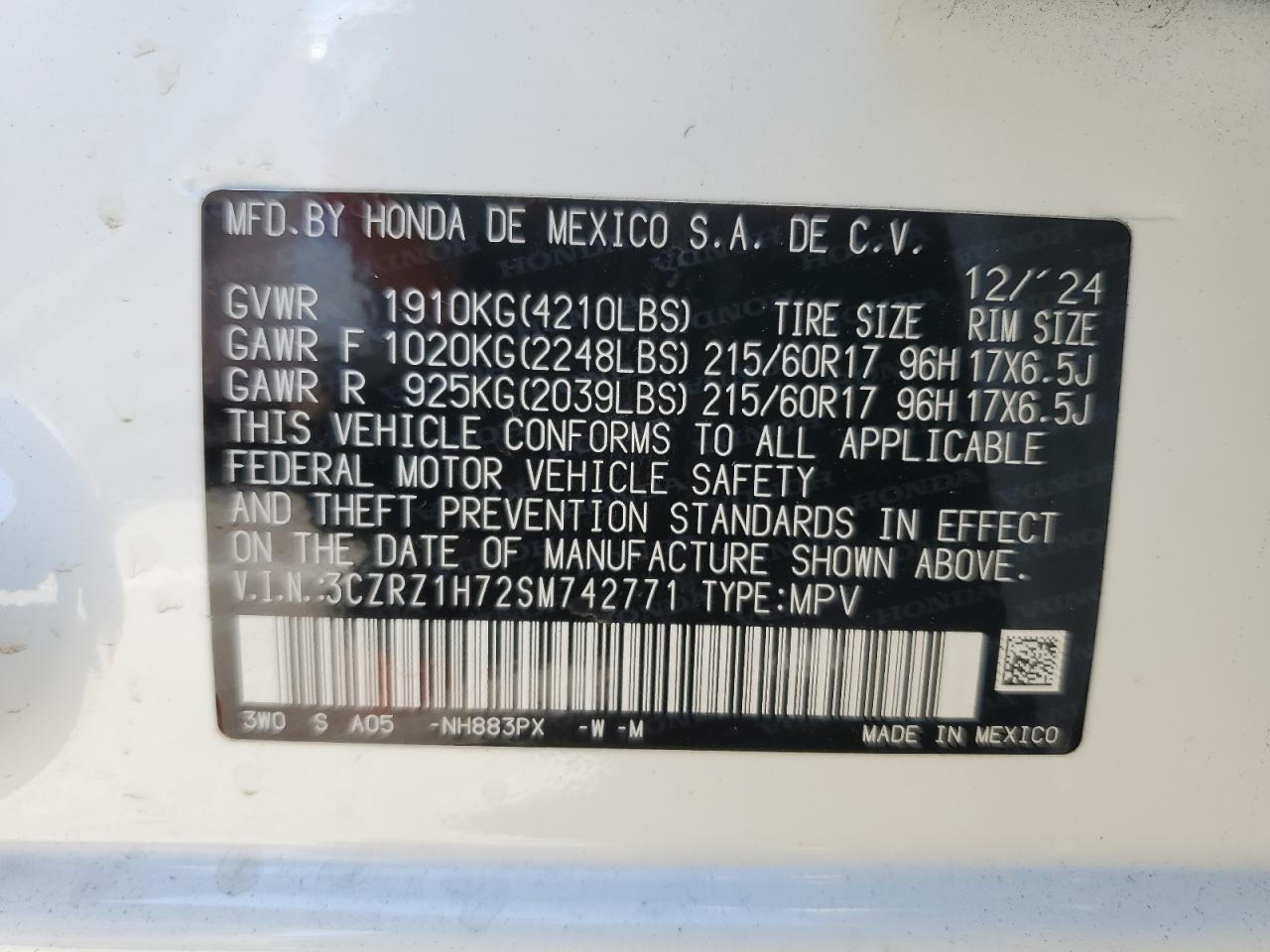 Honda HR-V Exl