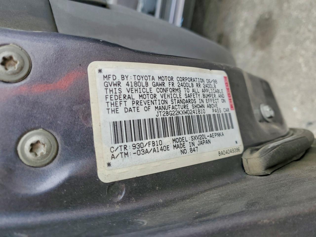Toyota Camry Le