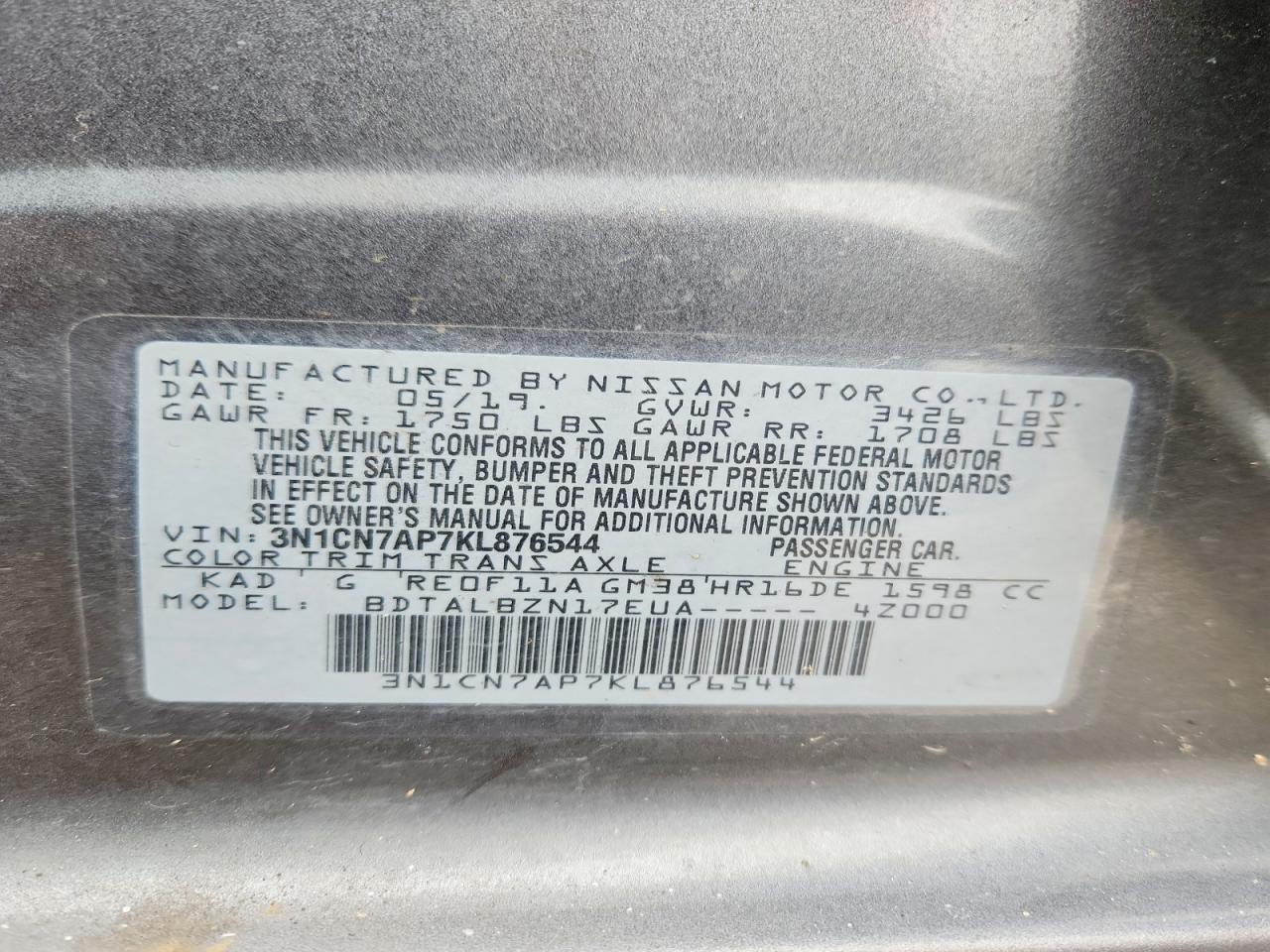 Nissan Versa Sv