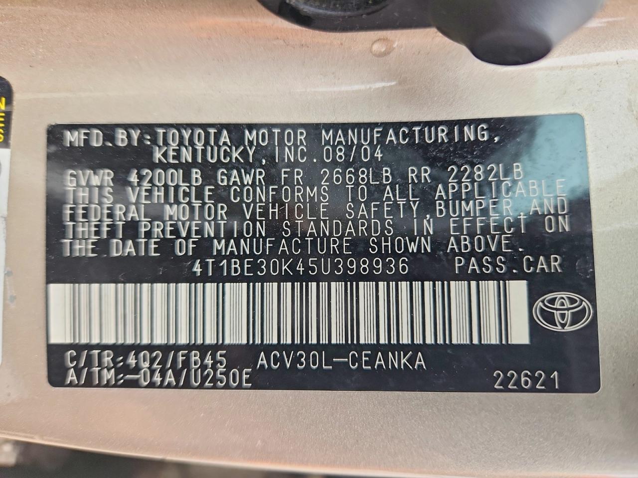 Toyota Camry Le