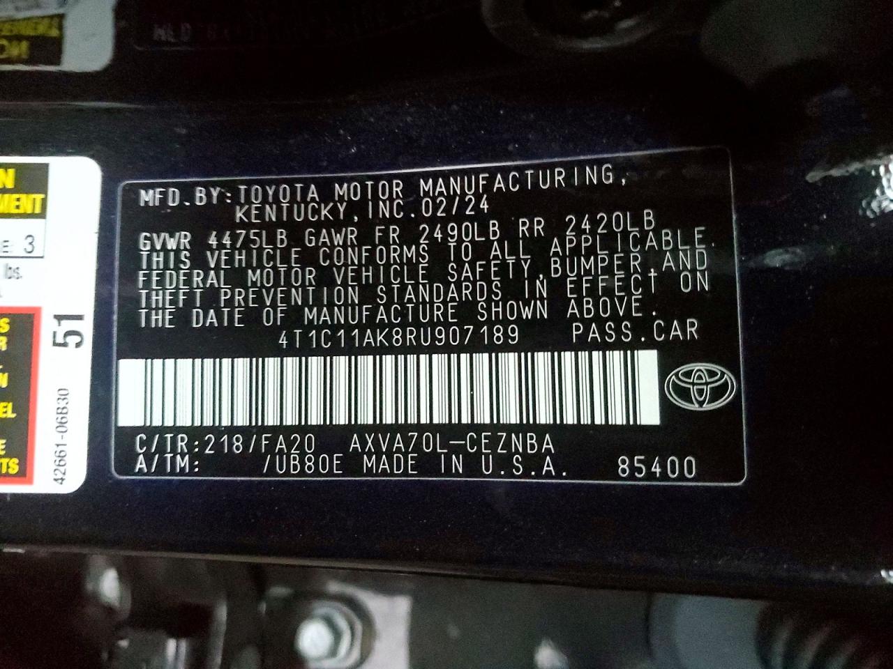 Toyota Camry Le